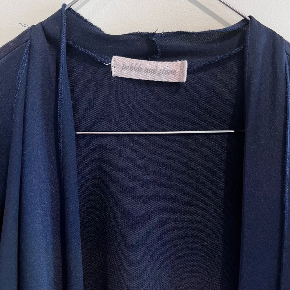 pebble and‎ stone open drape lightweight cardigan